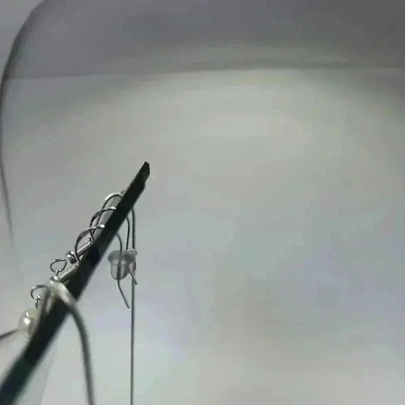 Mermaid Tail Faux Pearl Necklace and Earrings Set - Picture 3 of 4